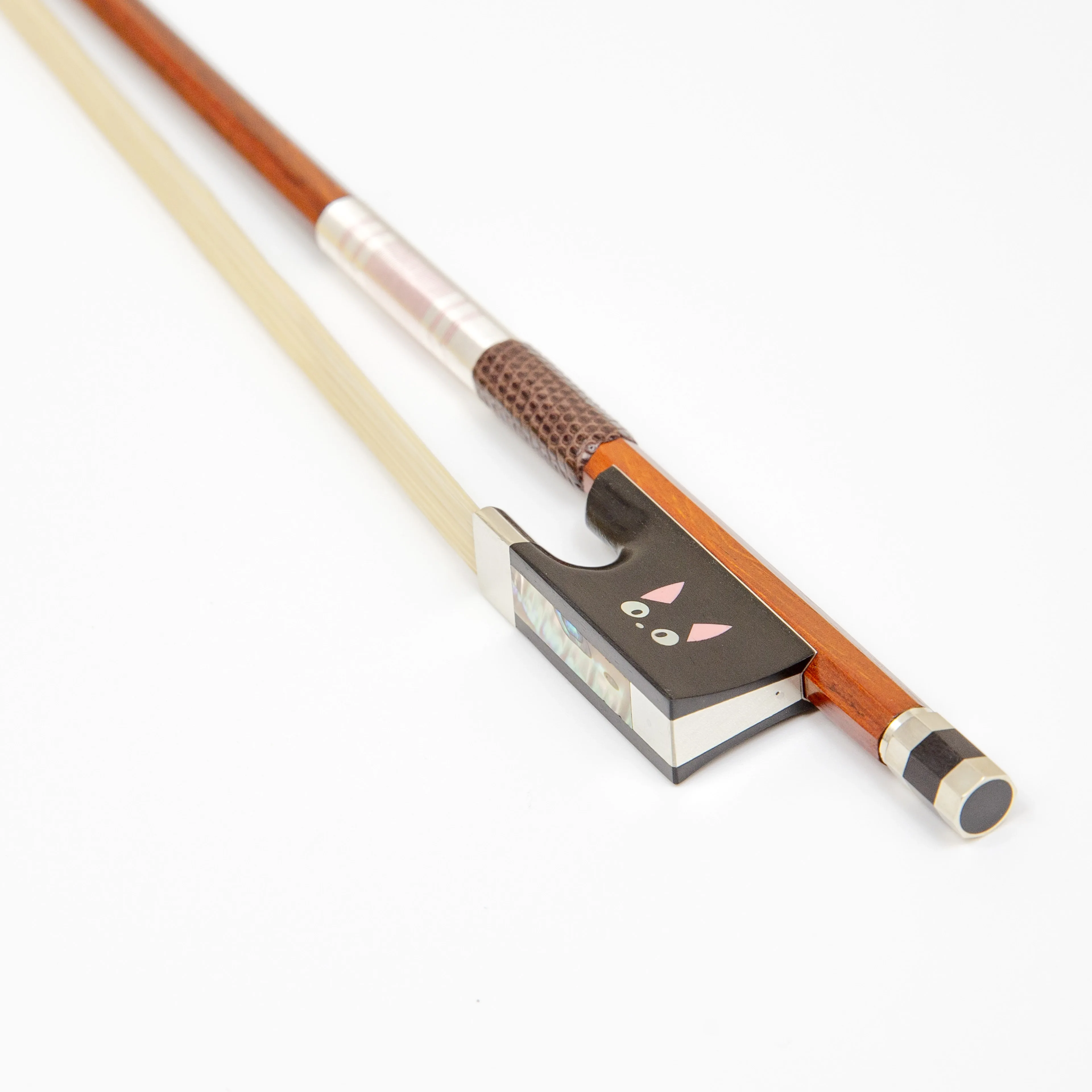

STLF Manufacturer Supply Professional High Quality Violin Accessories Custom Kitten Frog Sandalwood Violin Bow
