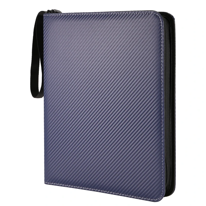 Trading Card Binder, 9 Pockets Baseball Card Binder Sleeves With Zipper, Card Case For Game/Football/Baseball Card-AC47