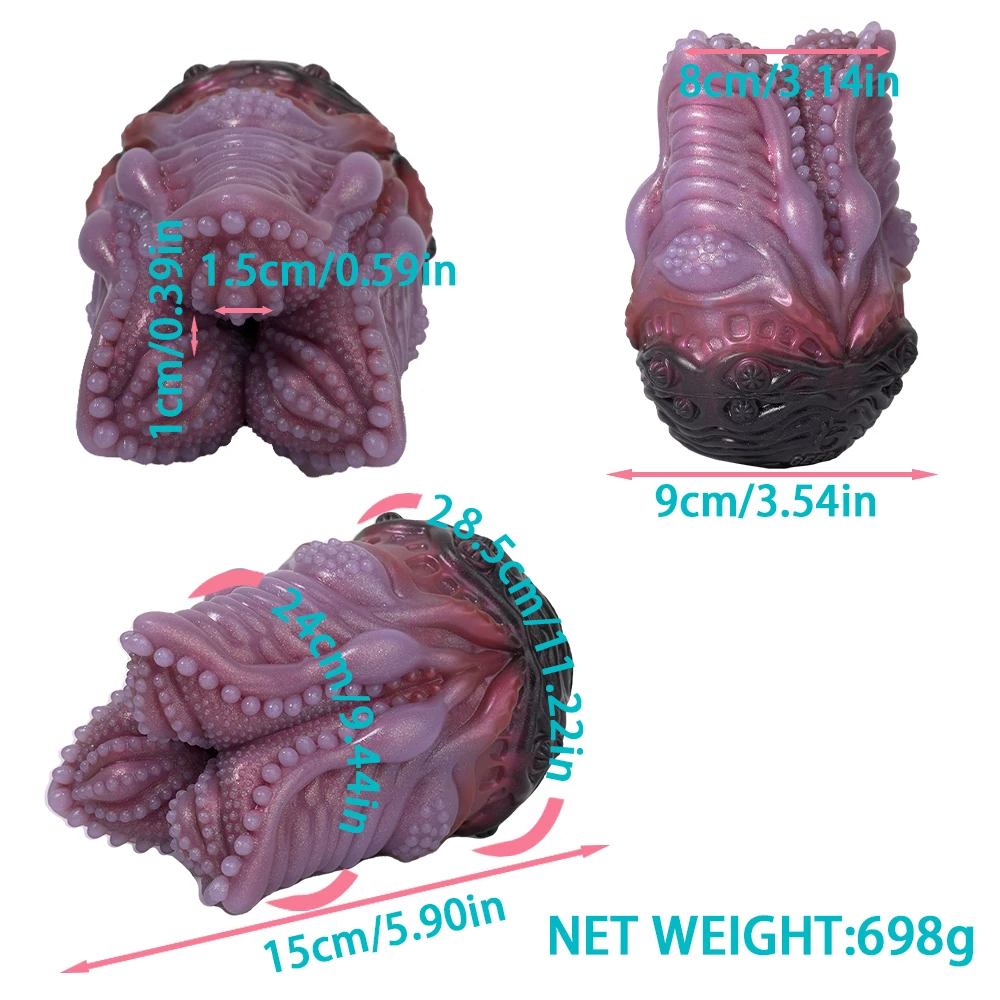 GEEBA الأرجواني الأسود سيليكون ذكر الاستمناء الخيال الوحش البيض تصميم Onahole جيب كس الجنس لعب الكبار الرجال الضارب متجر الرجال