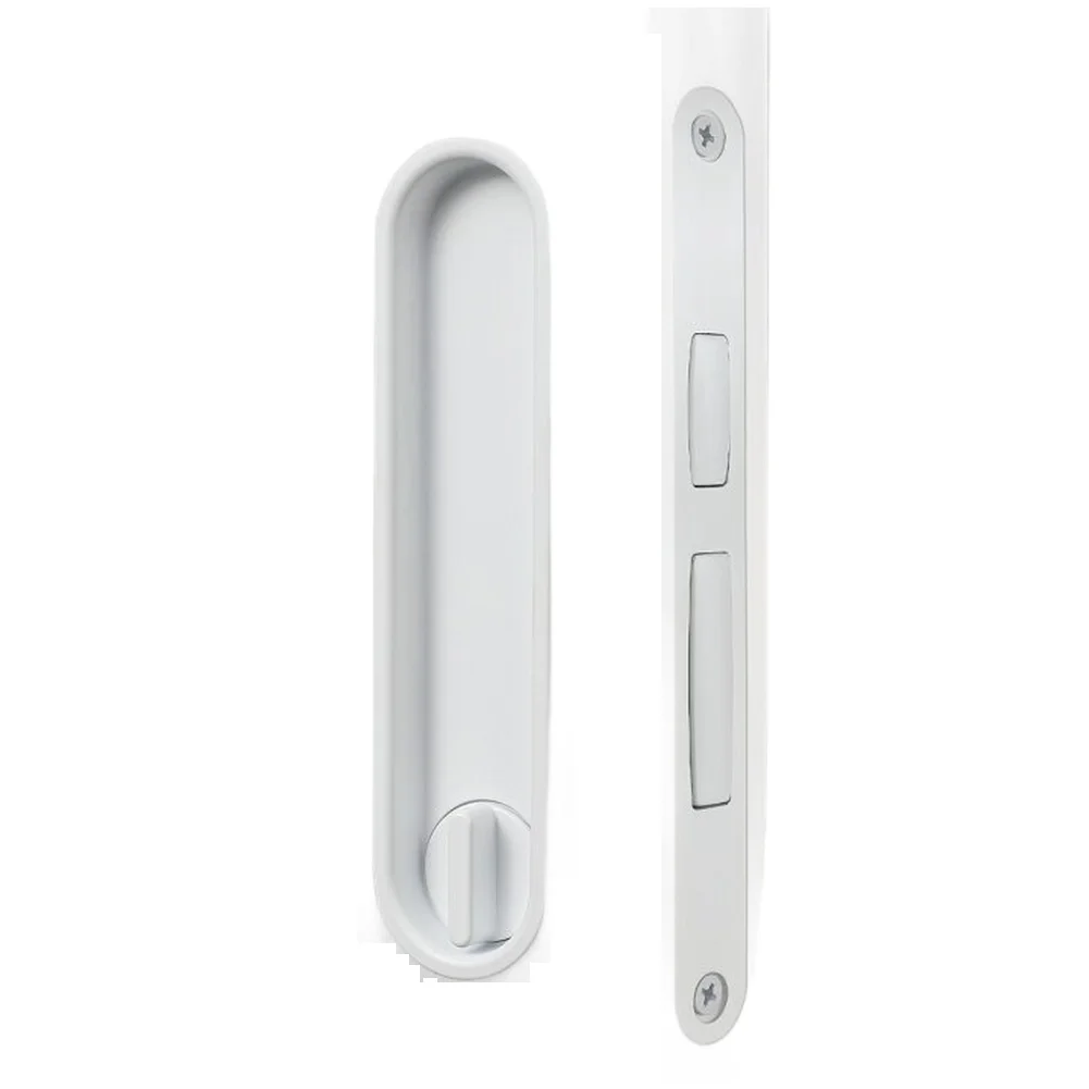 Zinc Alloy Sliding Door Lock Concealed Handle Modern Minimalist For Kitchen Bedroom Bathroom Pocket Door Hardware