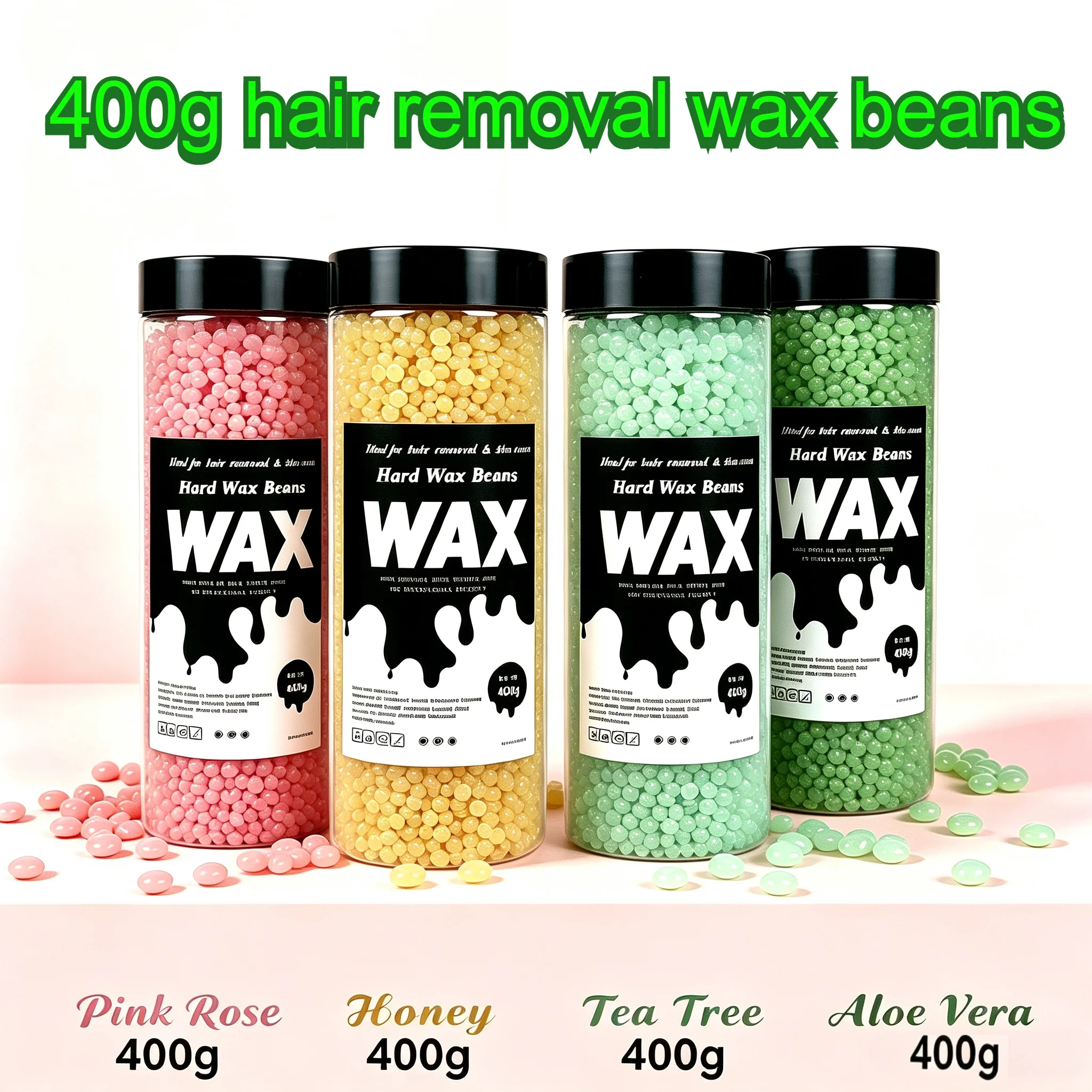 2026 400g/200g Wax Beads Hot Film Waxing Beads For Hair Removal Wax Heater Machine Brazilian Waxing Beans For Wax Melting Pot