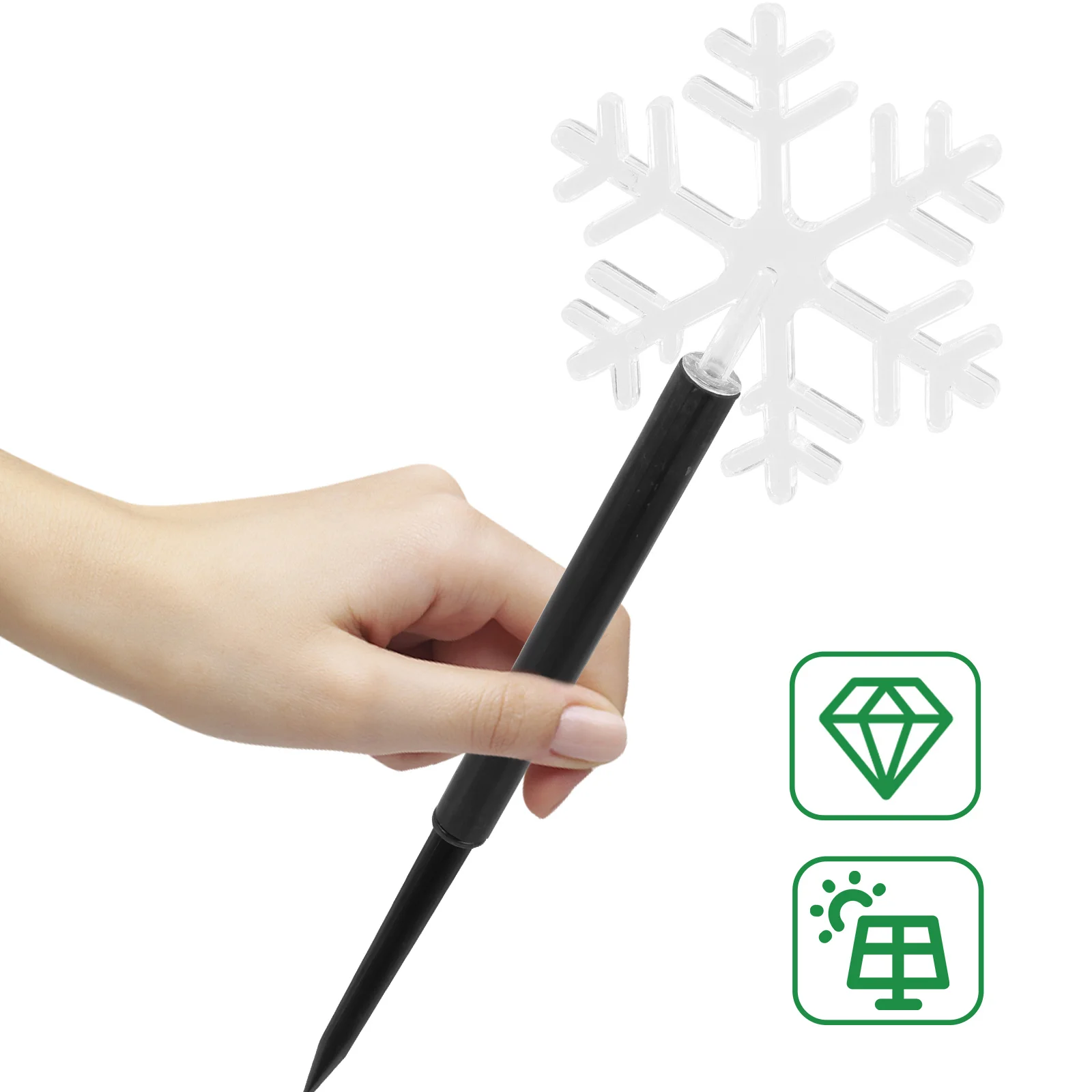 

5 Pcs Holiday Christmas Tree Lights Outdoor Decorations Solar Lamp Accessories Garden Acrylic