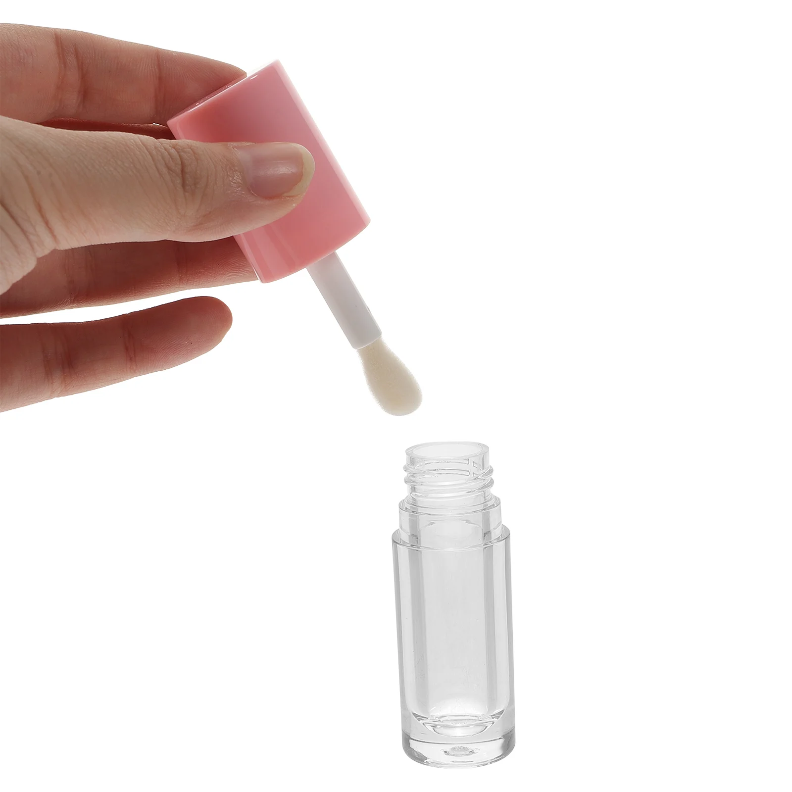 

5pcs Empty Gloss Tubes 6Ml Clear Refillable Lip Balm Containers Mini Lip Oil Bottles Travel Friendly Transparent Packaging For