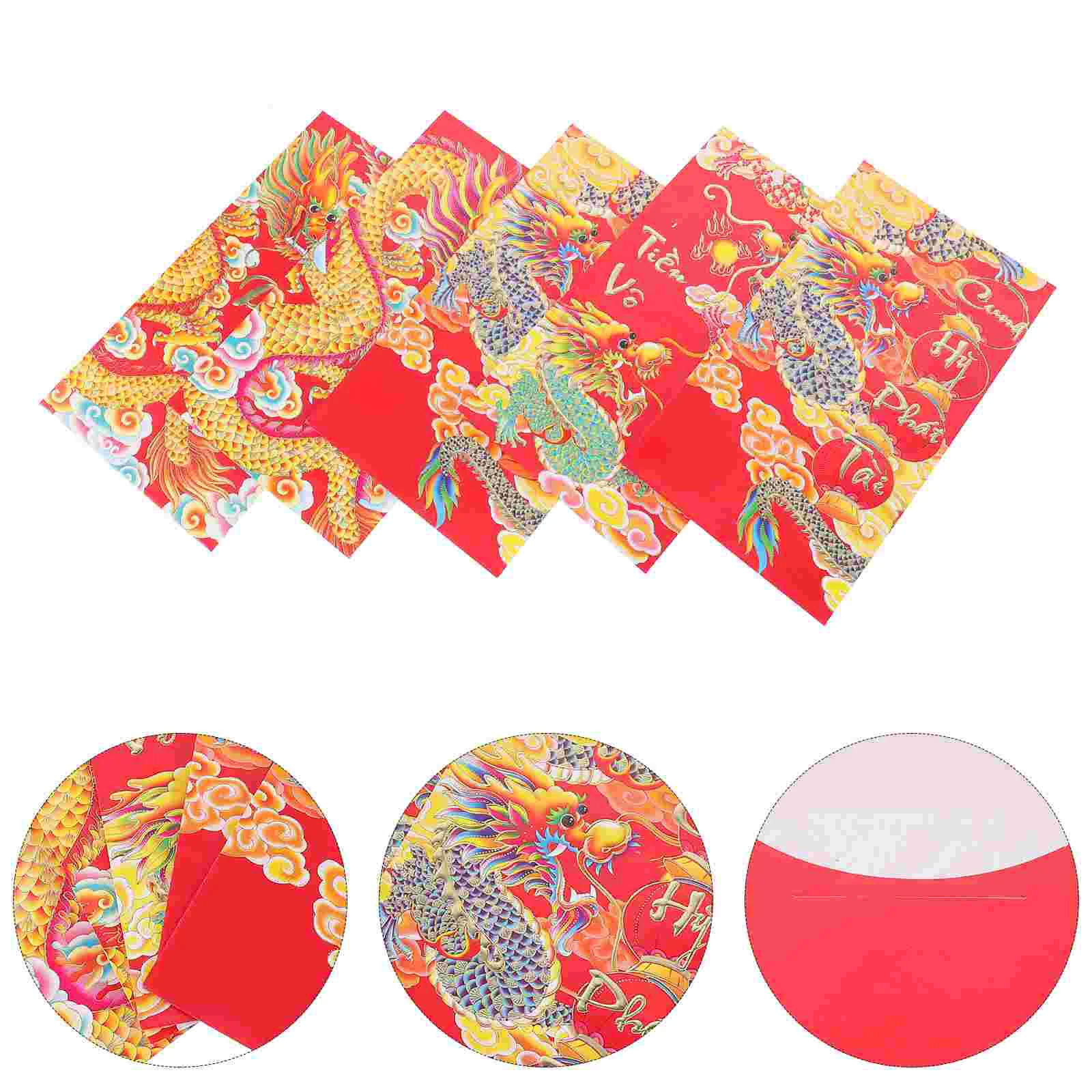 Packet 2024 Spring Festival Red Envelope New Year’s Seal Bag Wallet Prop Paper Gift