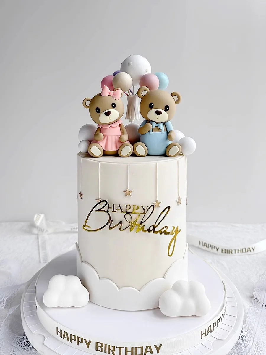 LEBERY Decoración para tarta de oso y luna, figura de oso y luna, decoración para tarta de cumpleaños, centro de mesa de oso luna, decoración de tarta de oso y luna para LEBERY Decoración para tarta de oso y luna, figura de oso y luna, decoración para tarta de cumpleaños, centro de mesa de oso luna, decoración de tarta de oso y luna para