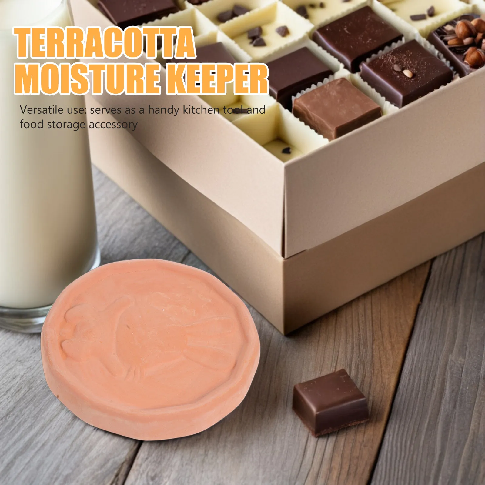Terracotta Softener Sugar Keeper for Food Storage Containers Ideal for Cookies Marshmallows Dried Fruits