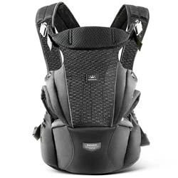 Sunveno-portador integrado do bebê, confortável, ergonômico, preto, confortável, seguro, respirável, mãos livres, 4-24Months
