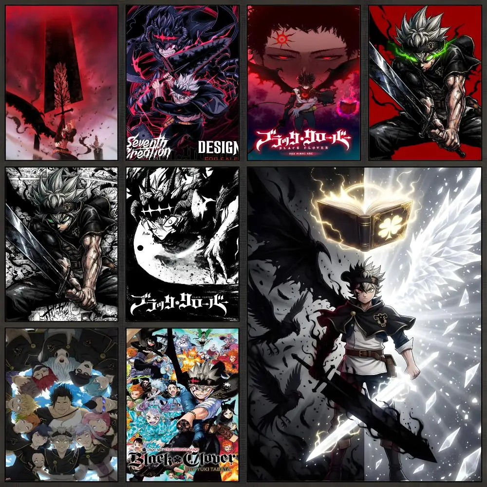 Anime Black Clover Asta Magic Poster Peel And Stick Wall Art PP Waterproof HD Bedroom Living Room Home Decor Gift