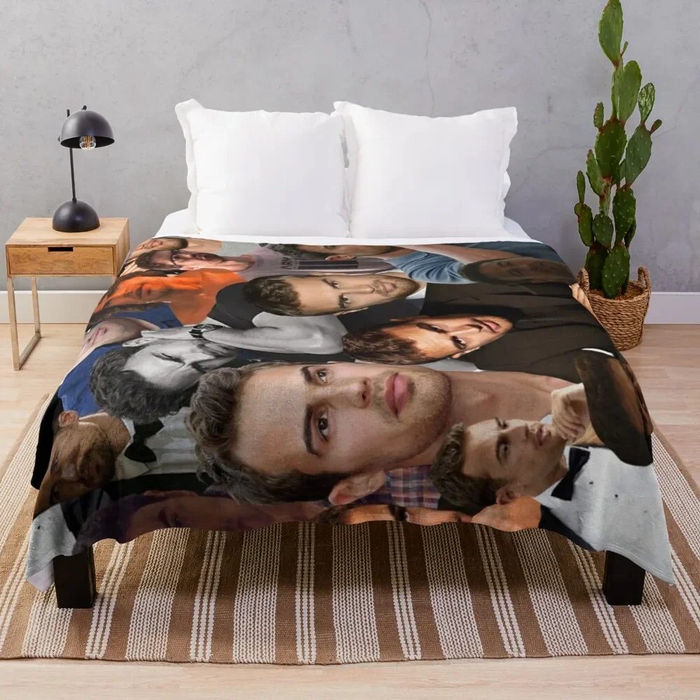 

theo james photo collage Throw Blanket Loose warm for winter Blankets