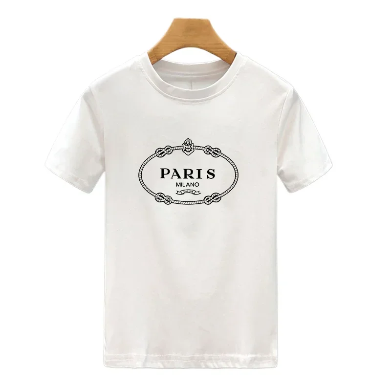 

2025 Classic Men Women's T-shirt Brand Paris Print Tshirt Clothing Designer Tee Luxury Cotton Oversized T Shirt Summer Trend Top