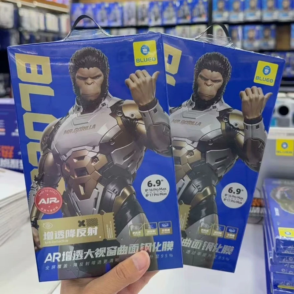 BLUEO AR Tempered Glass for IPhone 17/16 Pro Max Screen Protector 3D Anti-reflection AR HD Tempered Film