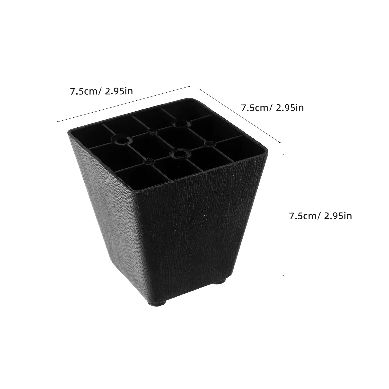 4Pcs Plastic Sofa Legs Replacement for Couch Chairs Bed Cabinet 7.5cm Black Heavy Duty Nonskid Sofa Feet Plastic Furniture
