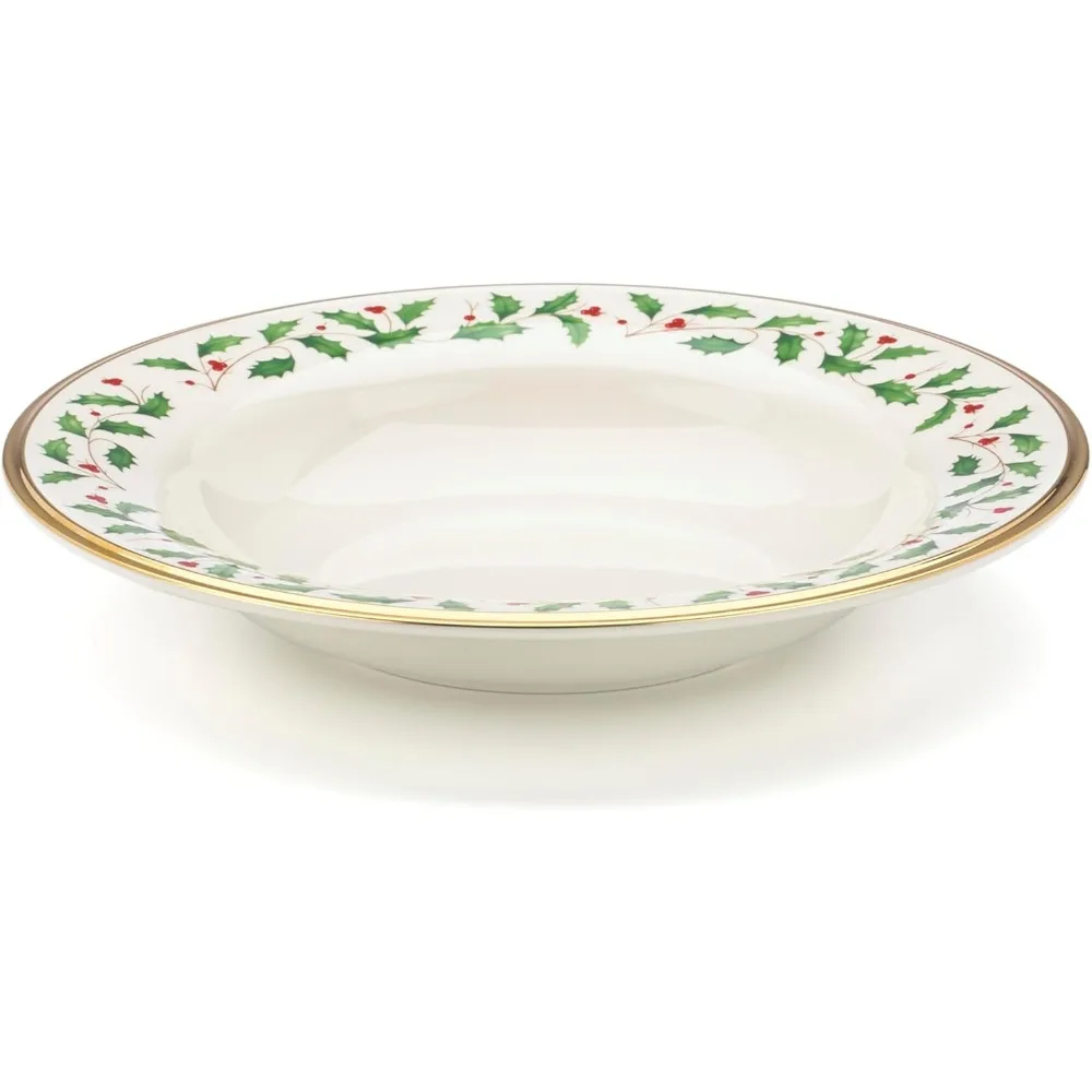 

Festive Holiday Soup Bowl for Christmas Dinnerware, Durable Ceramic Dish