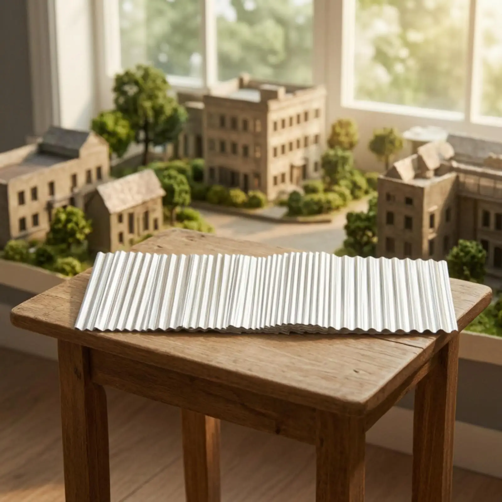Aluminum Rolling Door Tile Craft Sheet for Model Roofs Retaining Barriers Diorama Scenery Building Replicas