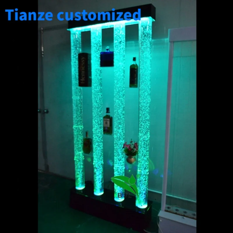 

(customized)home furniture LED glowing aquarium wine bar cabinets