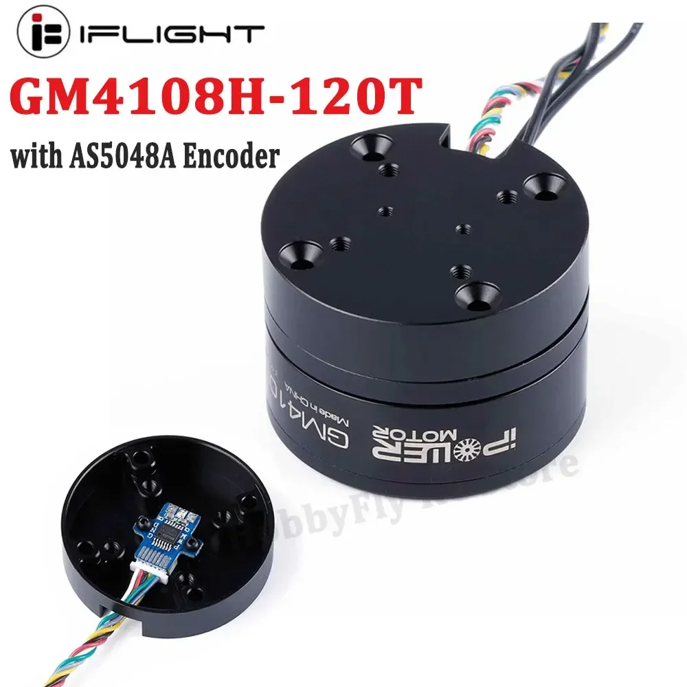 

iFlight iPower Motor GM4108H-120T GM4108 4108 Gimbal Motor with AS5048A Encoder/Aluminum Case Motor Accessories RC