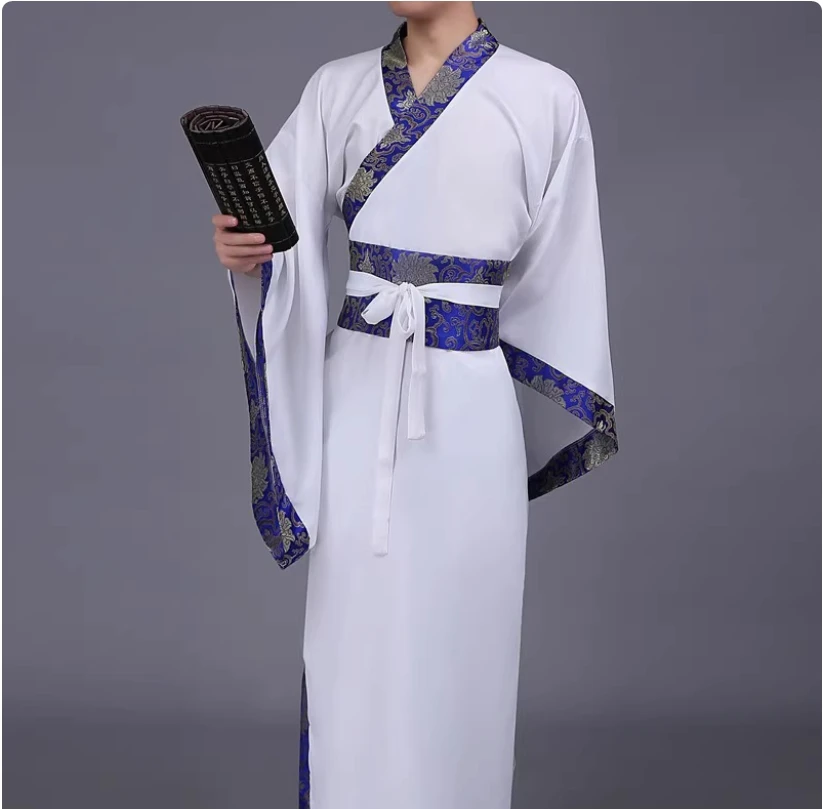 男性用の新しい古代衣装、クスー、廷臣、公式服装、漢王朝の大臣、マント、本、Z、ストレートトレイン、深いローブ