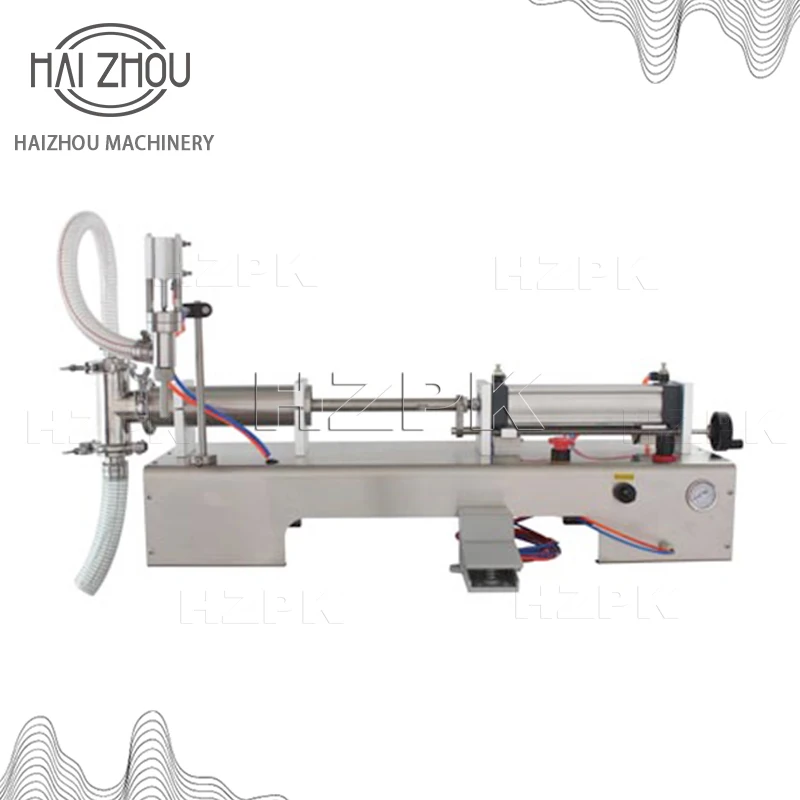 HAIZHOU Single Head Semi-automatic Liquid Full Pneumatic Filling Machine Beer Alcohol Filling G1WYF100