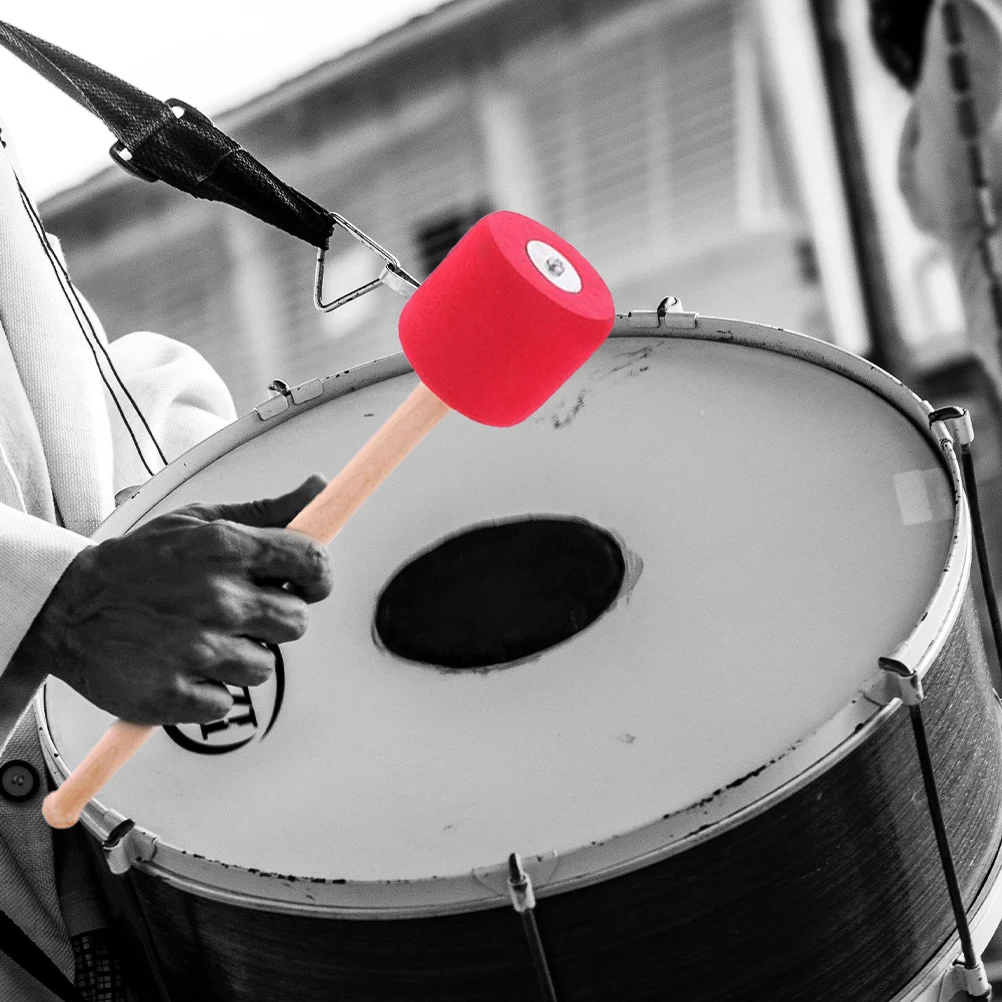 

2Pairs Bass Drum Mallet Professional Eva Foam Head Wooden Handle Percussion Drumsticks Replacement Instrument Accessory
