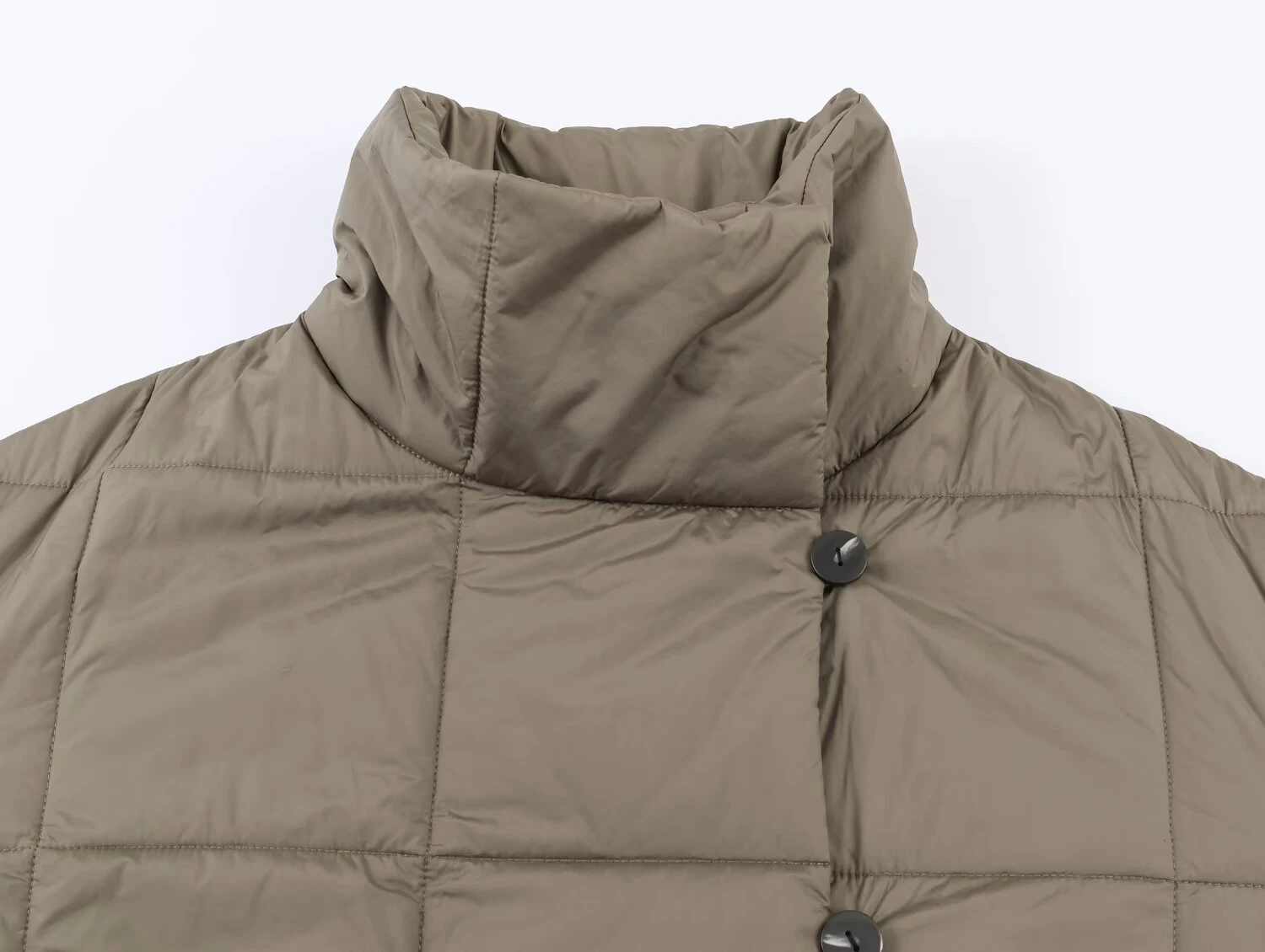 DEEABAE Nuovo abbigliamento invernale da donna stile minimalista monopetto collo alto a maniche lunghe stile corto con piumino con cintura