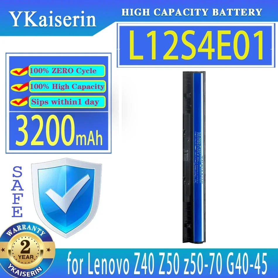 YKaiserin Portable Battery L12S4E01 3200mAh for Lenovo Z40 Z50 z50-70 G40-45 G50-30 G50-70 G50-75 G50-80 G400S L12M4E01 L12S4A02