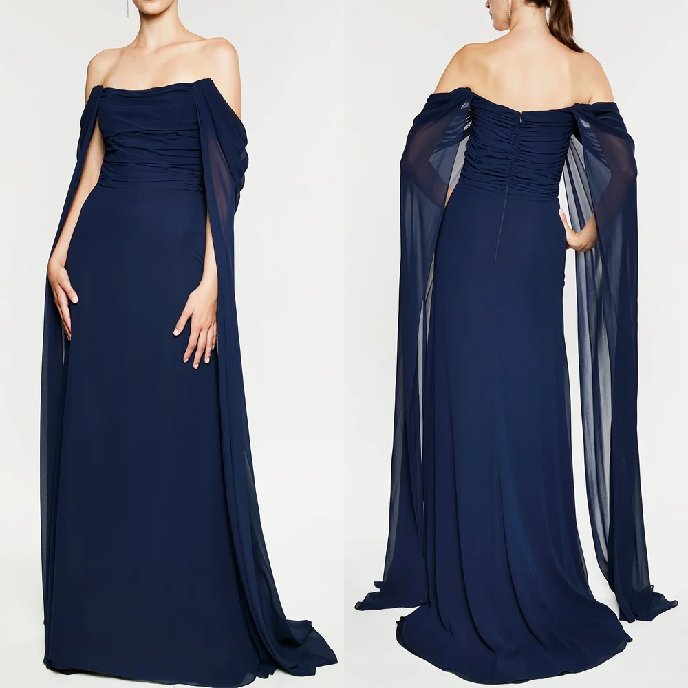

Customized Elegant Off-The-Shoulder Dress A-Line Evening Dresses Occasion Formal Exquisite High Quality Prom Party Gowns Women