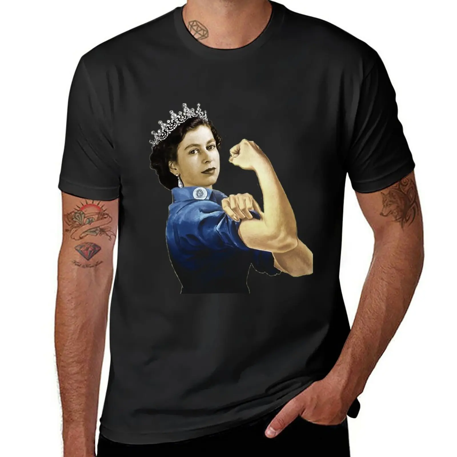 Lizzie the Riveter T-Shirt Blouse boys whites plus size tops t shirts men