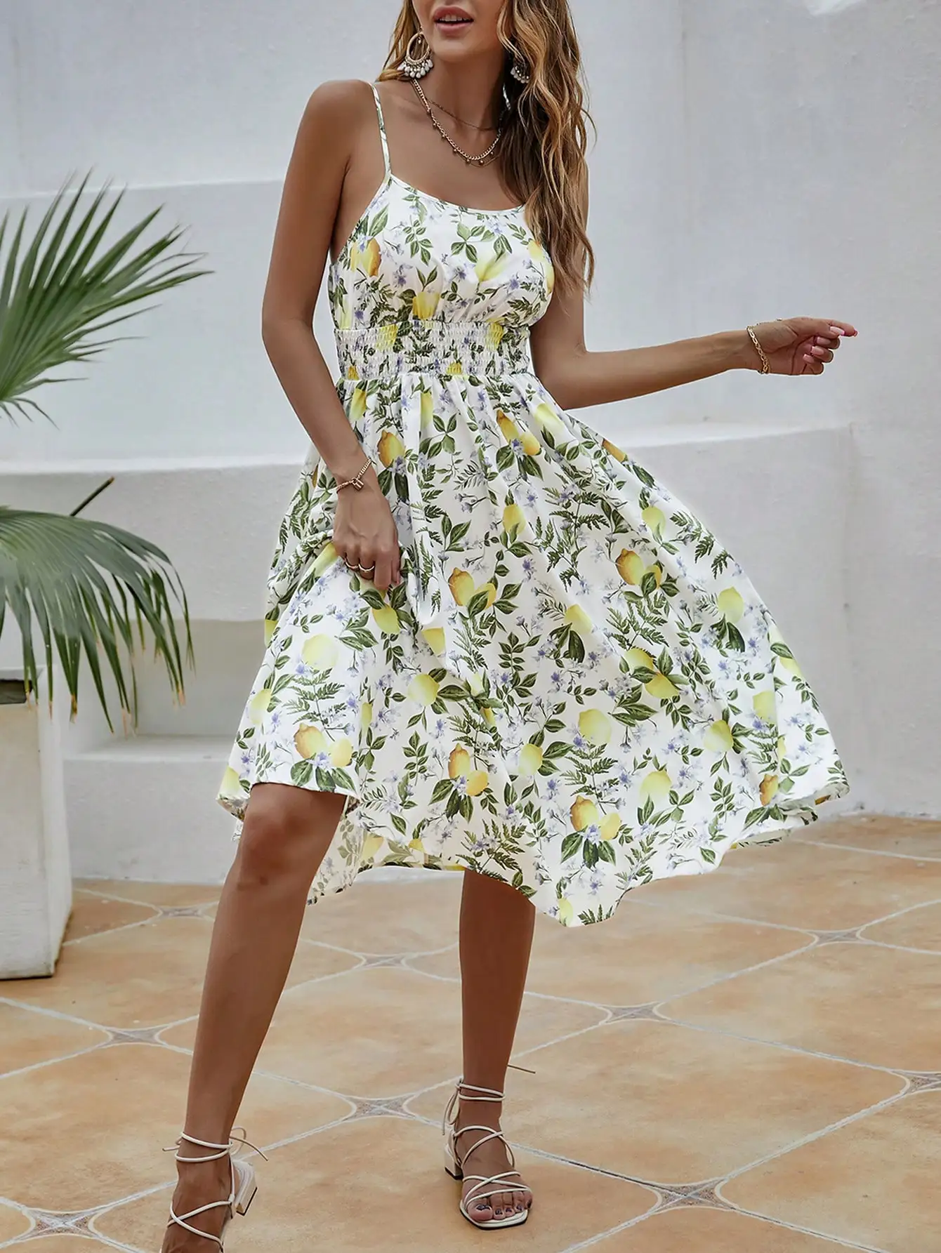 Elegant women's dress, beach, casual, vacation style