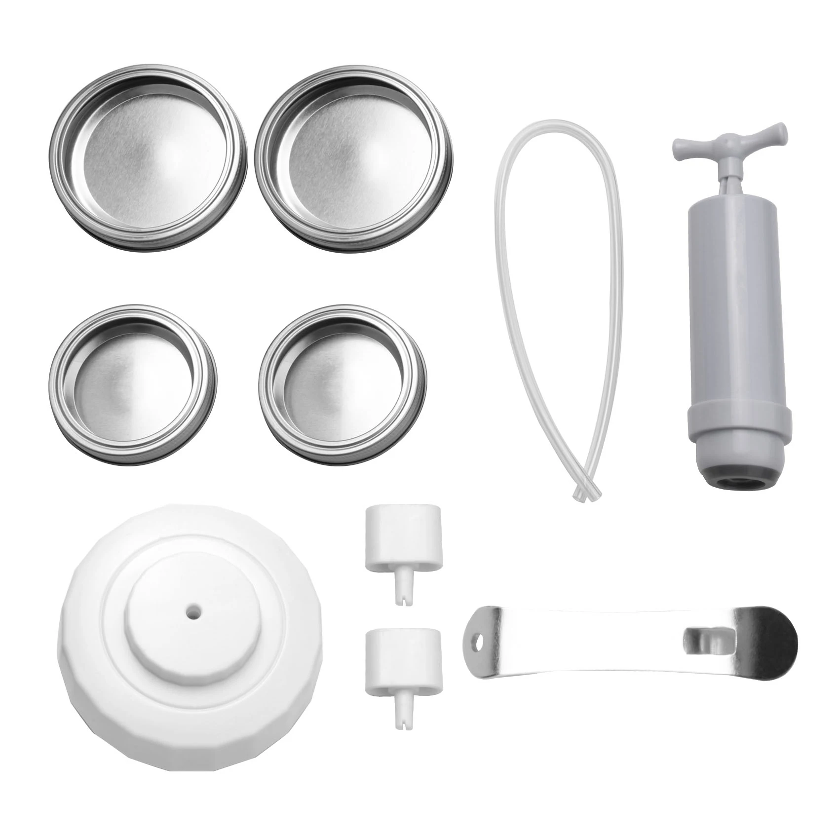 1Set Jar Sealer and Accessory Hose Compatible Sealer, Vacuum Sealer Kit for Wide-Mouth & Regular-Mouth Mason-Type Jars