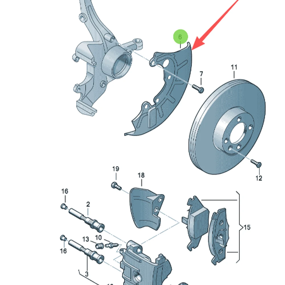 

1J0615311A 1J0615312A Brake Disc Cover For VW beetle Bora Golf Jetta Audi A3 S3 Skoda Kamiq Octavia Seat Toledo Leon