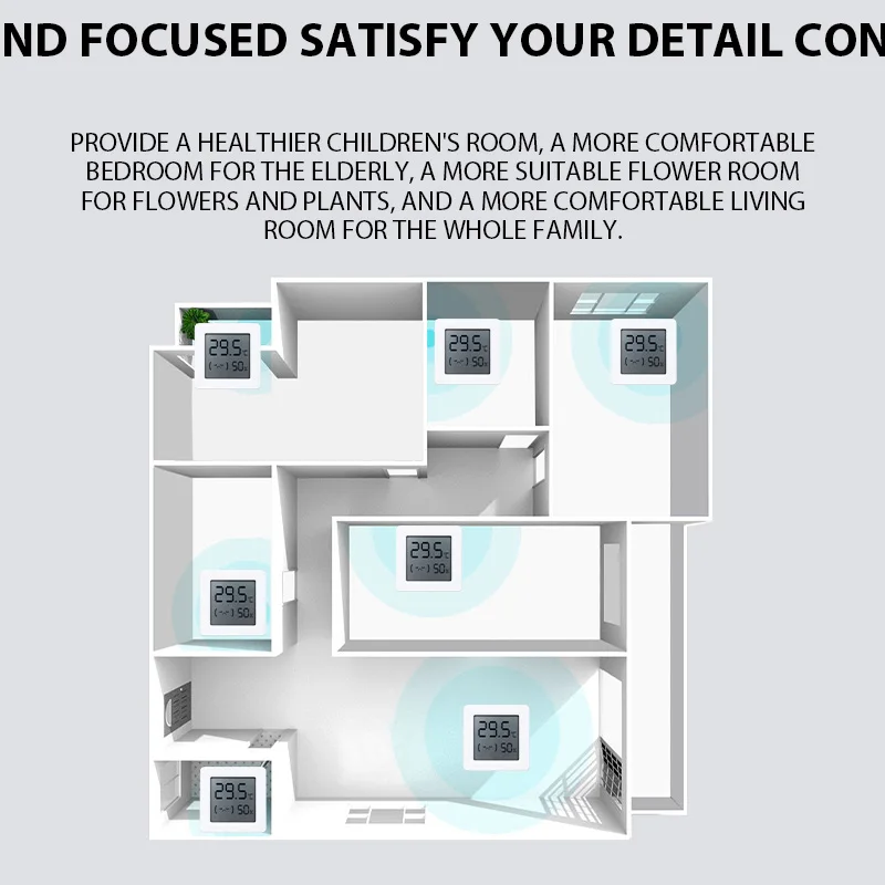 Cozylife Mini Indoor Thermometer Hygrometer LCD Digital Electronic Temperature Humidity Meter Sensor Gauge Home Room Thermometer