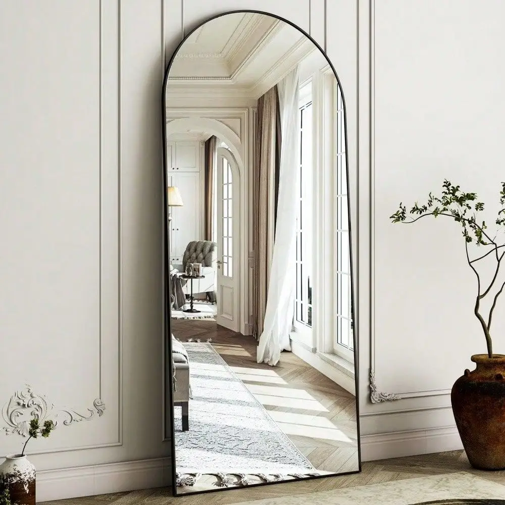 

X 21.2 Inch Arched FullLength Mirror, WallMounted Or Floor Standing Vanity Mirror With Stand For Bedroom, Entryway Living Room