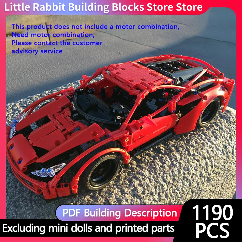 Speed Racing Car Model MOC Building Bricks F8 Top Tier Sports Car Modular Technology Children Holiday Gifts Assemble Toys Suit