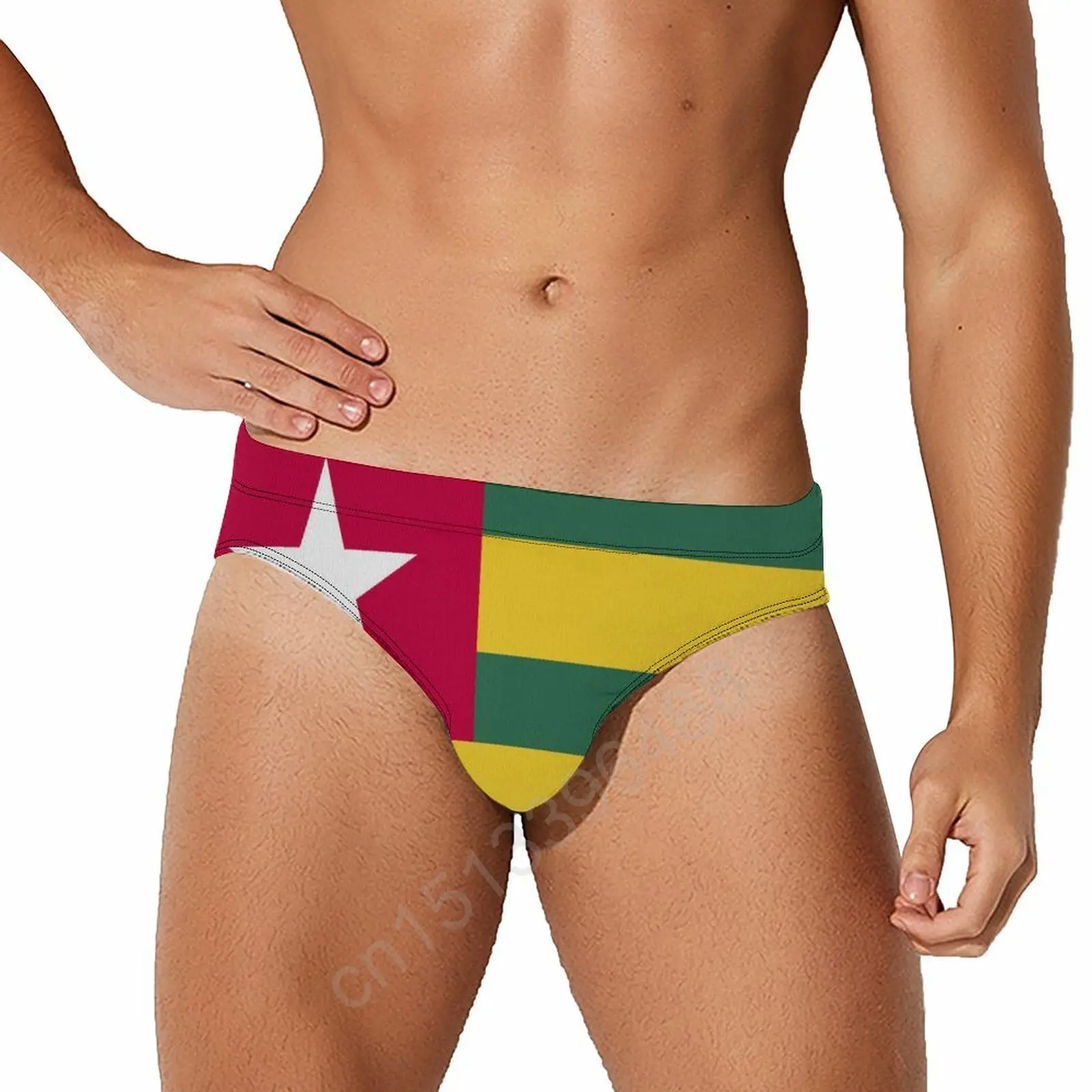 

2023 Sexy Swim Brief Bikini Flag of Togo More COUNTRY Men Beach Athletic Swimwear Briefs Sports Shorts