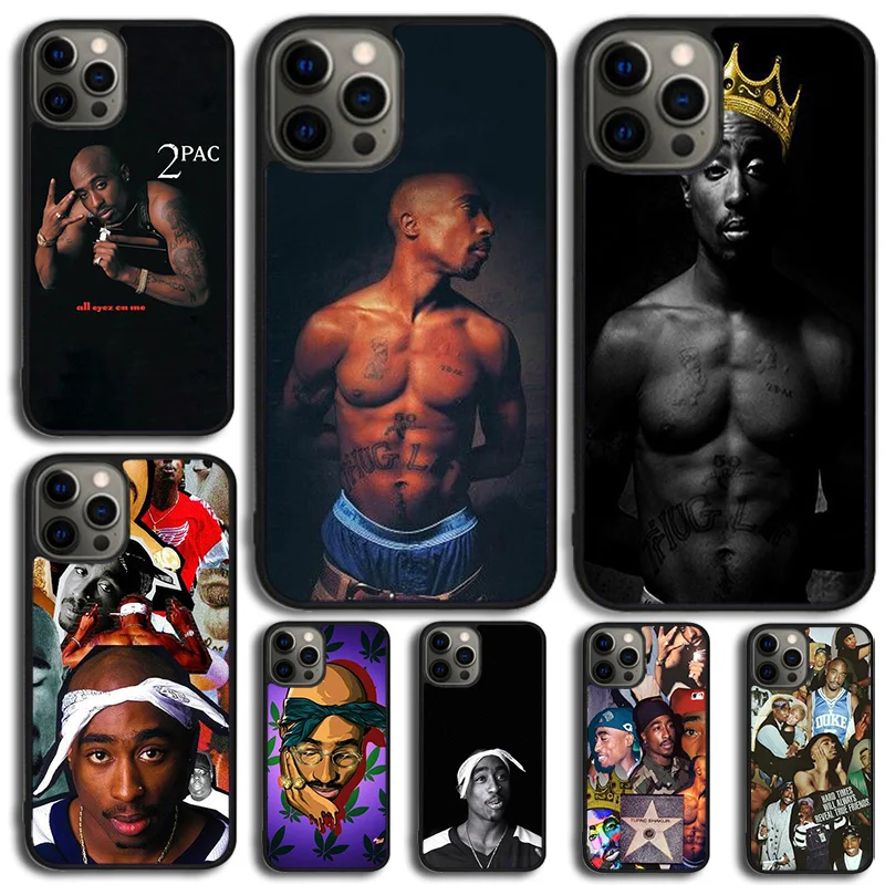 Rap Rapper 2pac Tupac Shakur Phone Case Cover For iPhone 15 16 14 XR XS 11 12 13 Mini Pro MAX Plus