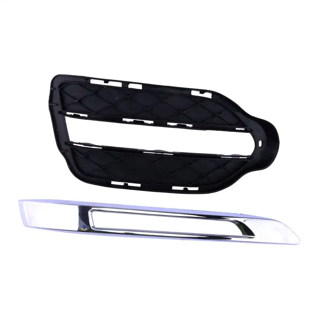 

Front Right Fog Driving Light Grills Covers With Silver Trims 2048857223 2048853474 Fit For Mercedes Benz X204 GLK250 GLK350