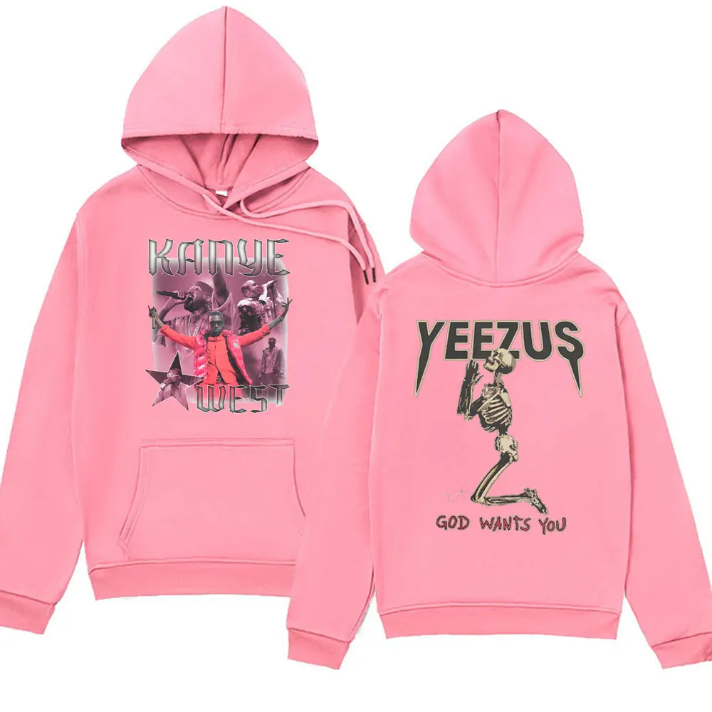 Hot Sale Rapper Kanye West Yeezus Vintage Hoodies Men Women Clothes Hip Hop Style Sweatshirts Oversized Streetwear Hoodie Tops