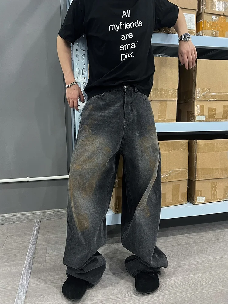 

Джинсы Viiexplore Vintage с широкими штанинами, эффектом потертости и выцветания, свободного кроя, молодежные, повседневные, классические