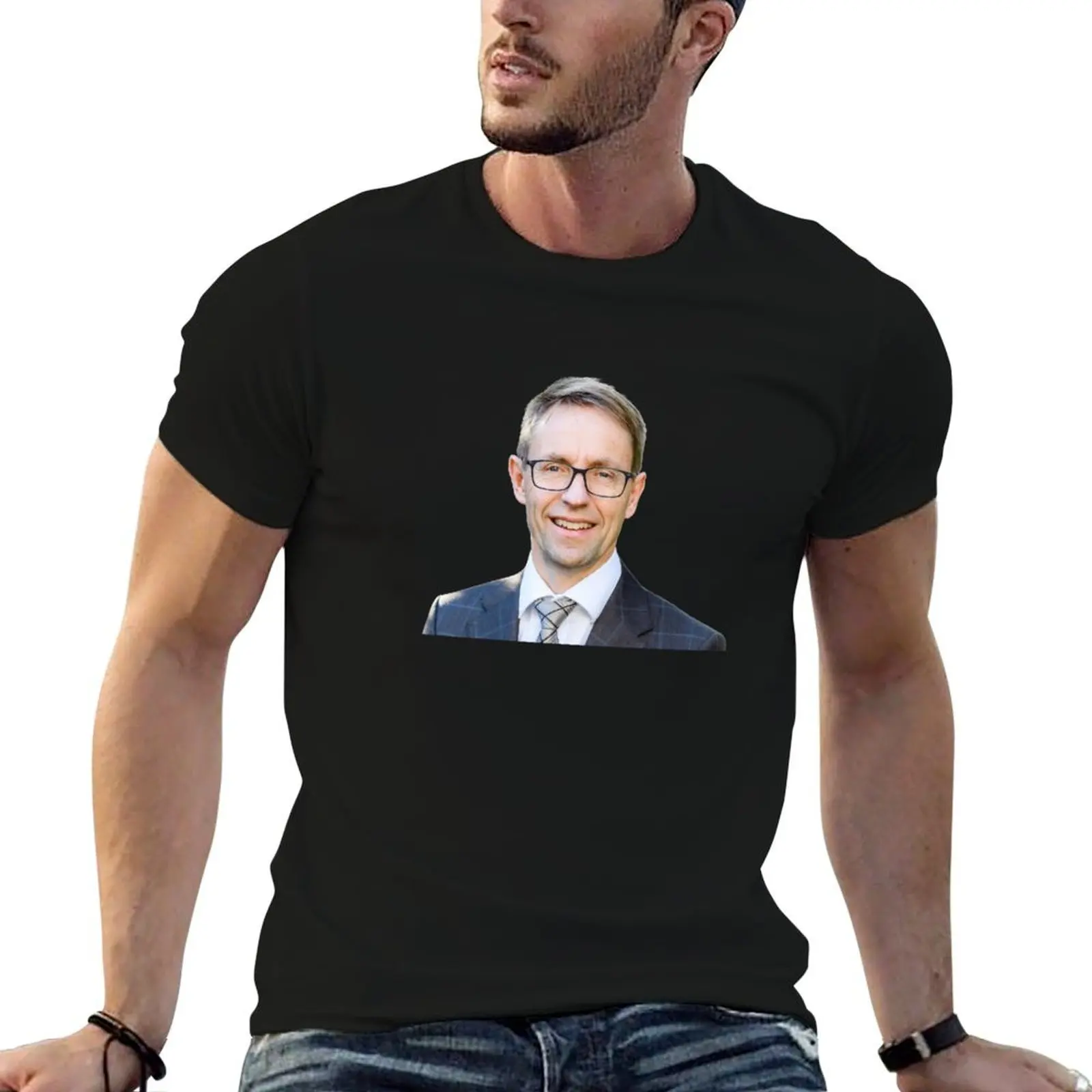 Dr Ashley Bloomfield Smile T-Shirt Gym Wear Breathable Short Sleeve Tee