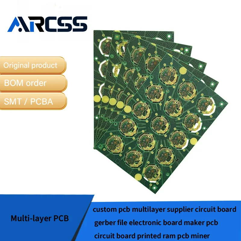 ที่กําหนดเอง pcb หลายผู้ผลิตแผงวงจร gerber แฟ้มอิเล็กทรอนิกส์ board maker แผงวงจร pcb พิมพ์ ram pcb miner