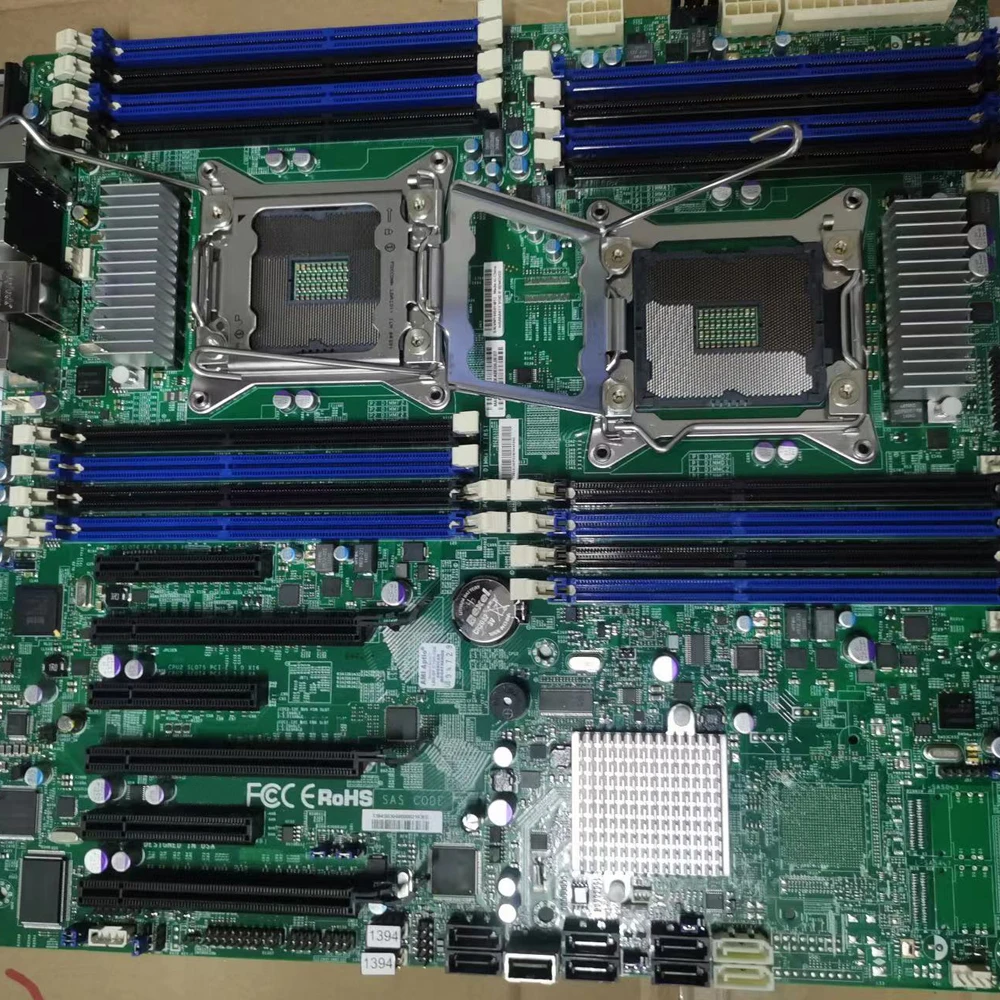 For Server Motherboard Dual (LGA2011) Support E5-2600 V1/V2 Family ECC DDR3 Supports 2-way Geforce SLI X9Dae