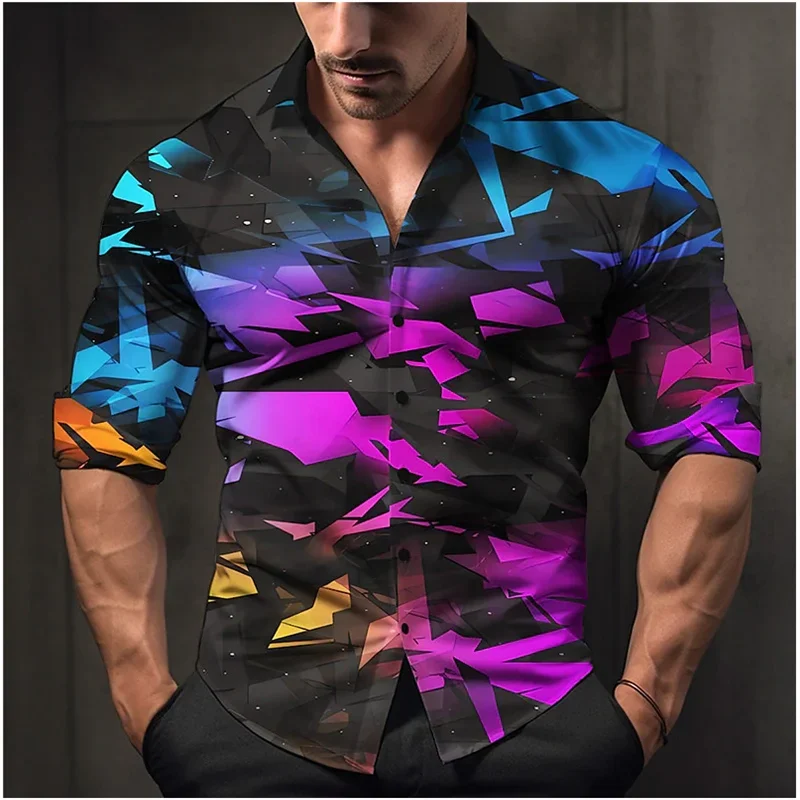 Shirt Men's Fashion Luxury Party Pink Red Blue HD Pattern Designer Design 2024 New Style Hot Sale Soft Comfortable Plus Size