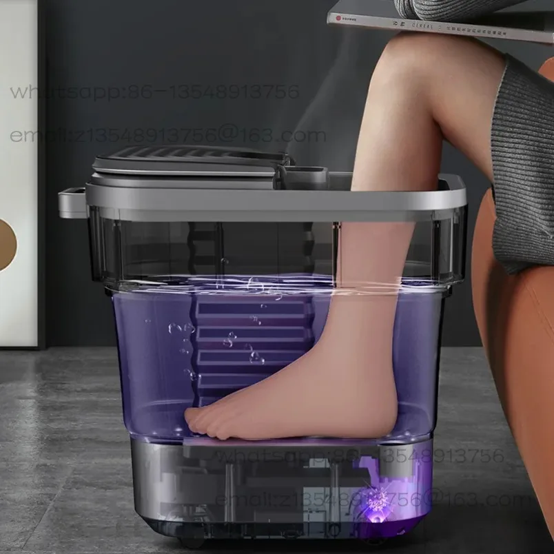 Portable Shiatsu Electric Foot Spa Massager with Heating and Vibrating Feature for Home Use