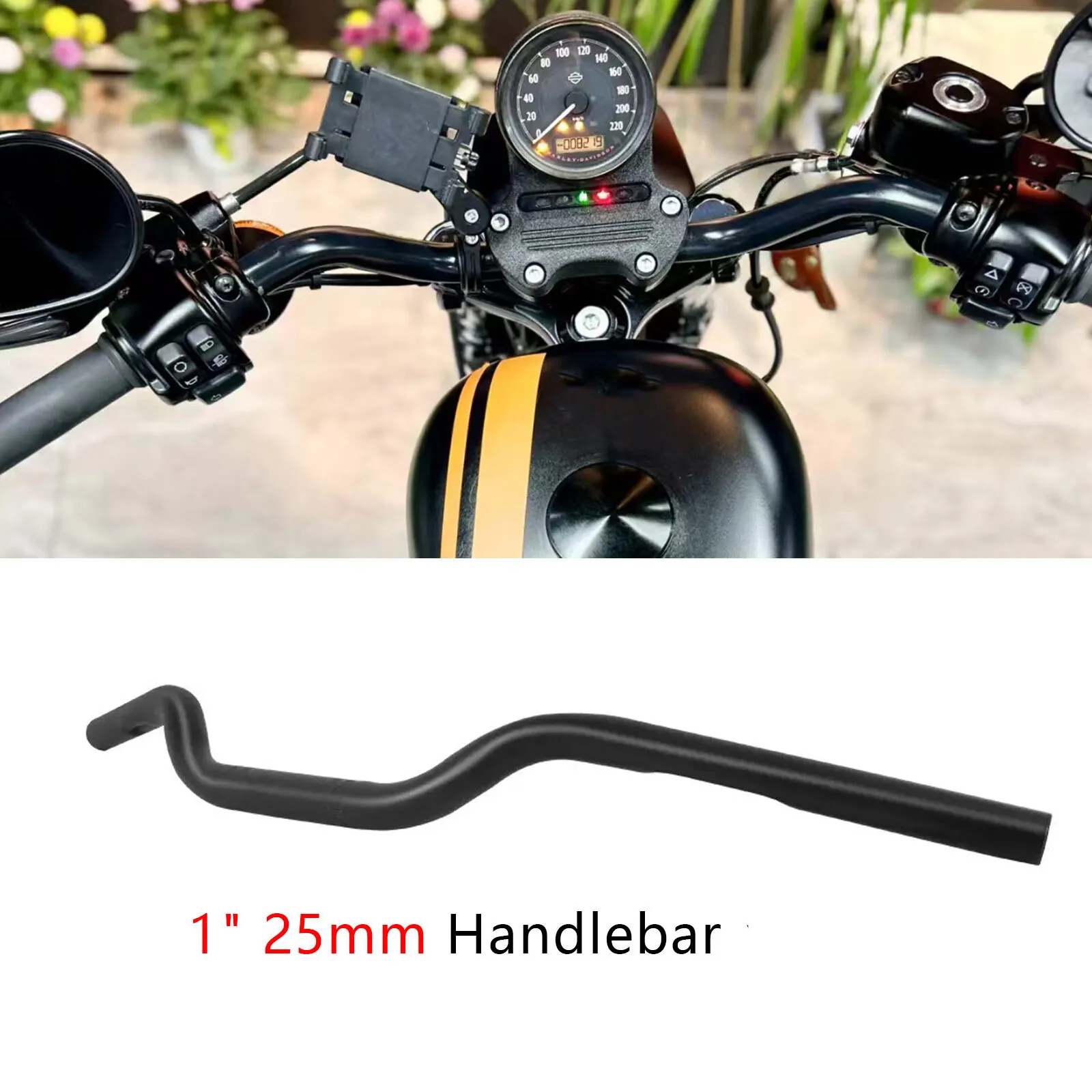 

1" Motorcycle Tracker Bar Handlebar For Harley Sportster XL 1200 883 Iron Bobber