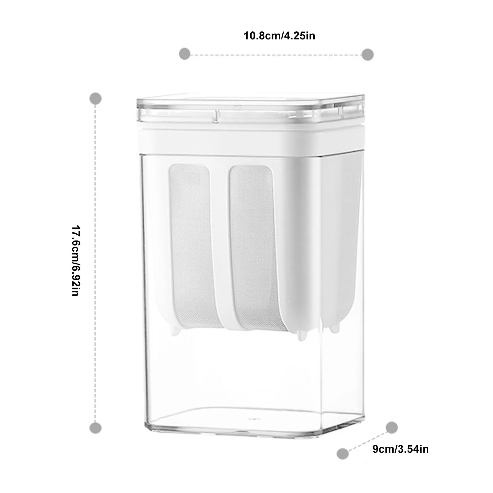 مصفاة زبادي من الفولاذ المقاوم للصدأ 1100 مللي 80 فتحة رفيعة شفافة من خلال عملية سهلة فاصل مصل اللبن لإكسسوارات المطبخ المنزلية #5