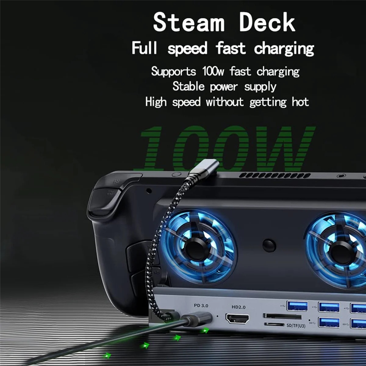 10 in 1 Docking Station with Fan