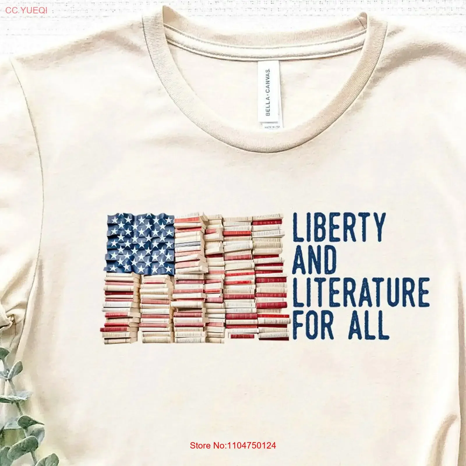 Liberty and Literature For All T Shirt Book Lover Librarian GifT Activist I Read Banned Books s Club Reading USA vintage