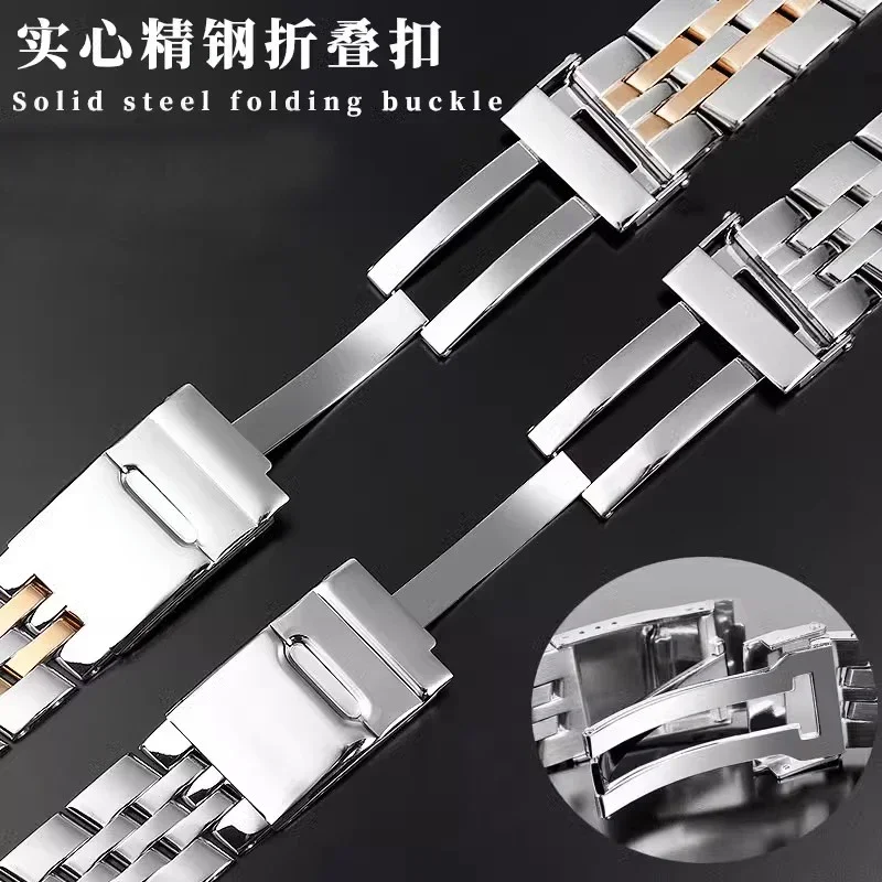 Pasek ze zegarek ze stali nierdzewnej metalowy zegarek opaski do Breitling Premier Avenger Super Ocean srebrne bransoletki na nadgarstek 20mm 22mm 24mm