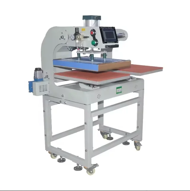 Pneumatic Automatic Dual-station Up-slide Pneumatic Garment Heat Transfer Machine for Pressing Logos and Hot Stamping