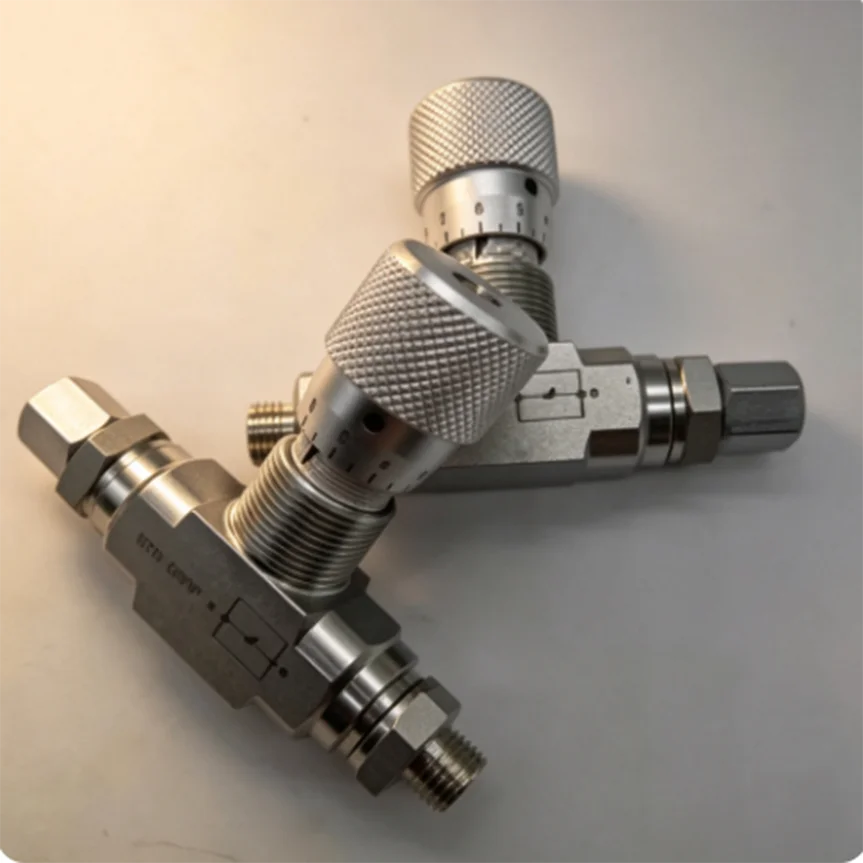 2pcs STB‑G3/8 Bidirectional Hydraulic Flow Control Restrictor Valve With L08 Quick‑Connect Fitting